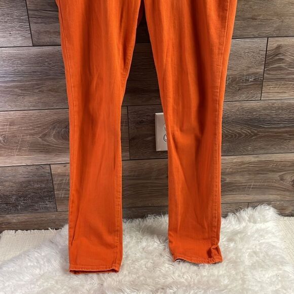 MICHAEL KORS Ladies Orange Cotton Denim Straight Leg Jeans Pants Size 6 - Picture 4 of 11